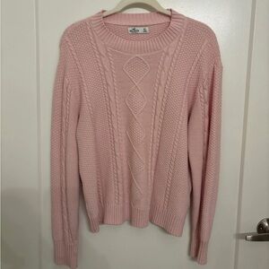Pink Cableknit Hollister Sweater